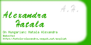 alexandra hatala business card